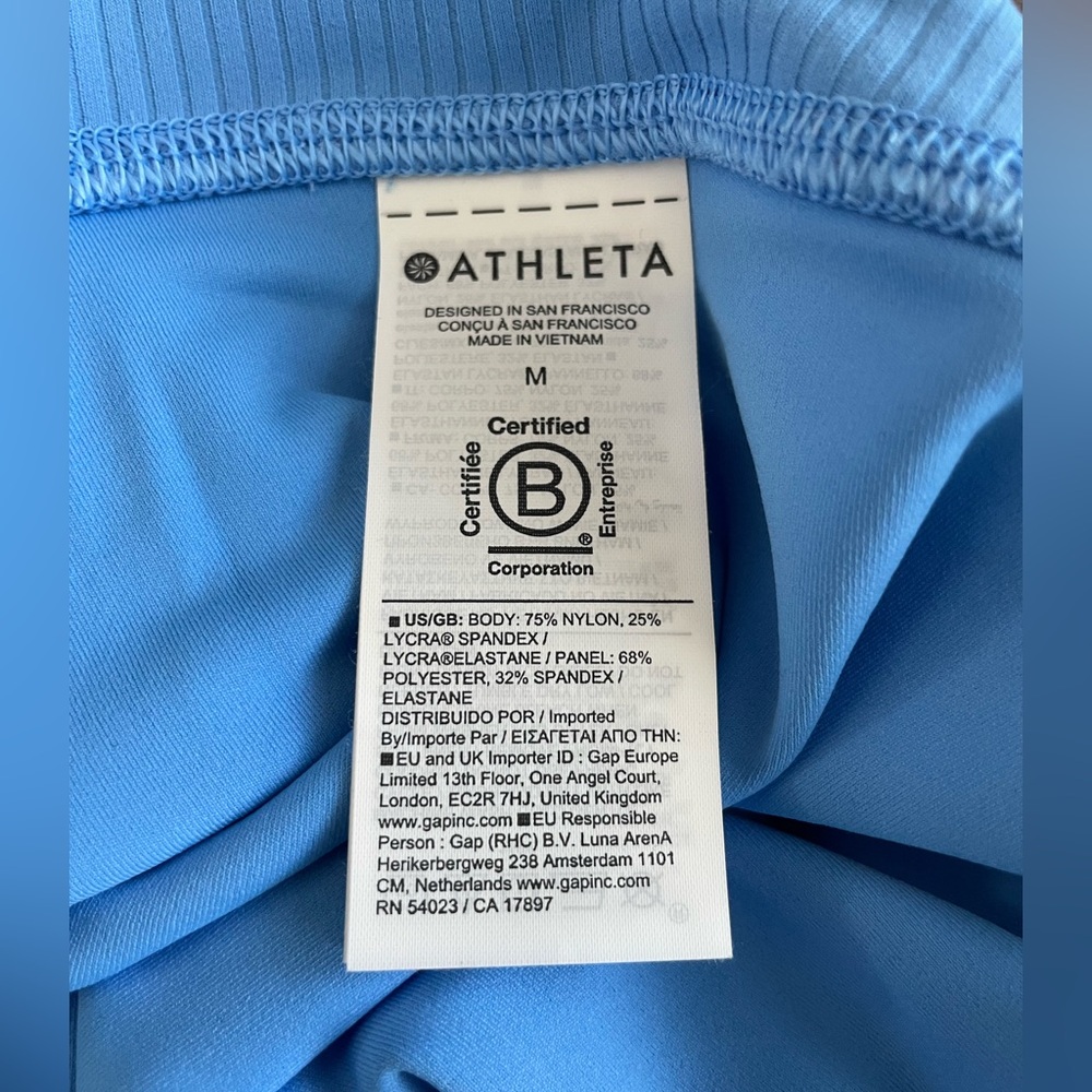 Athleta Transcend High Rise Micro Waist Legging - Cornflower Blue - Yoga Tights - Picture 5 of 6